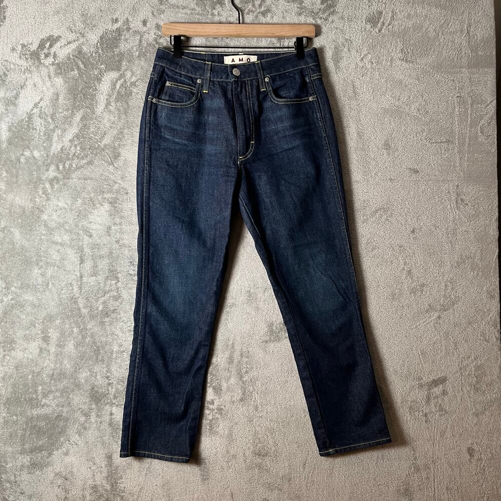 Amo Chloe Cropped Jeans Size 28 Daydream Dark Wash Minimalist Cali Cool
